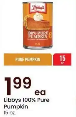 Albertsons Libbys 100% Pure Pumpkin offer