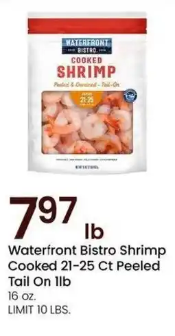 Albertsons Waterfront Bistro Shrimp Cooked Peeled Tail On offer