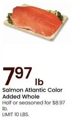 Albertsons Salmon Atlantic Color Added Whole offer