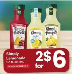 Safeway Simply Lemonade offer