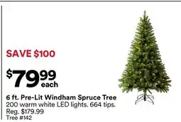 Michaels 6 ft. Pre-Lit Windham Spruce Tree offer