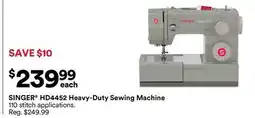 Michaels SINGer HD4452 Heavy-Duty Sewing Machine offer