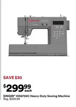 Michaels Singer HD6700c Heavy-Duty Sewing Machine offer