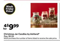 Michaels christmas Jar candles by Ashland offer