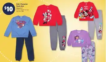 Family Dollar Kids' Character Pants Sets offer