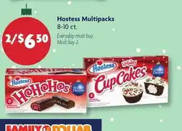 Family Dollar Hostess Multipacks offer