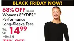 Boscov's Womens SPYDER Performance Long-Sleeve Tees offer