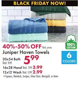 Boscov's Juniper Haven Towels 30x54 Bath offer