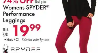Boscov's Womens SPYDER Performance Leggings offer