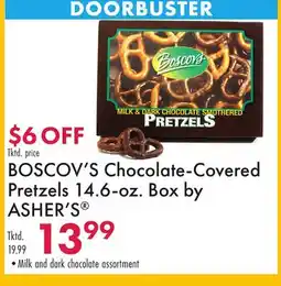 Boscov's BOSCOV'S Chocolate-Covered Pretzels 14.6-oz. Box by ASHER'S offer