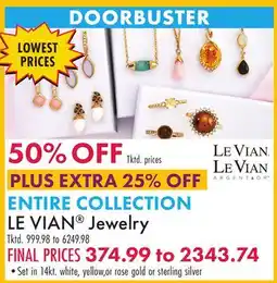 Boscov's ENTIRE COLLECTION LE VIAN Jewelry offer