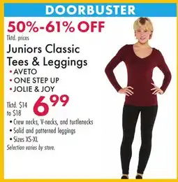Boscov's Juniors Classic Tees & Leggings offer
