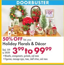 Boscov's Holiday Florals & Décor offer