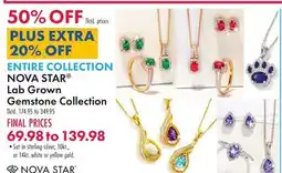 Boscov's NOVA STAR Lab Grown Gemstone Collection offer