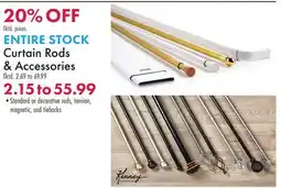 Boscov's ENTIRE STOCK Curtain Rods & Accessories offer