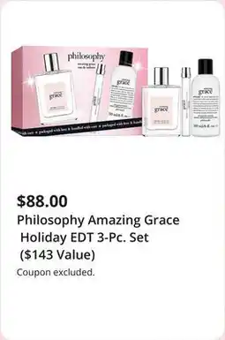 JC Penney Philosophy Amazing Grace Holiday EDT 3-Pc. Set ($143 Value) offer