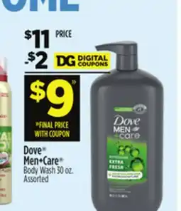 Dollar General Dove Men + Care Body Wash offer