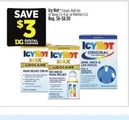 Dollar General Icy Hot Cream, Roll-On or Spray offer
