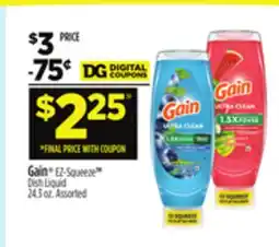 Dollar General Gain EZ-Squeeze TM Dish Liquid offer