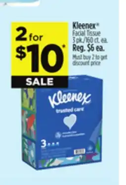 Dollar General Kleenex Facial Tissue offer