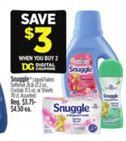 Dollar General Snuggle Liquid Fabric Softener offer