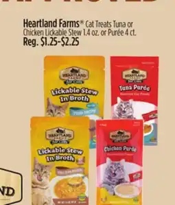 Dollar General Heartland Farms Cat Treats Tuna or Chicken Lickable Stew offer