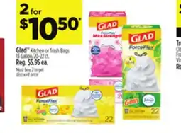 Dollar General Glad Kitchen or Trash Bags offer