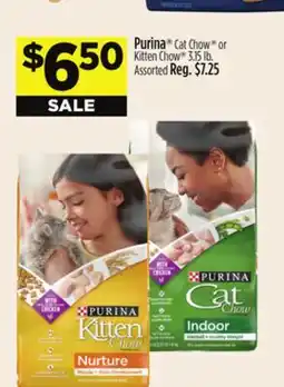 Dollar General Purina Cat Chow or Kitten Chow offer