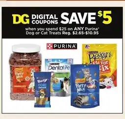 Dollar General Purina Dog or Cat Treats offer