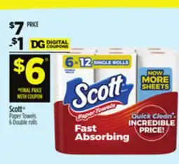 Dollar General Scott Paper Towels offer