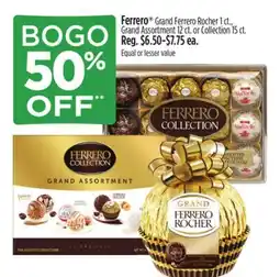 Dollar General Ferrero Grand Ferrero Rocher 1 ct., Grand Assortment 12 ct. or Collection 15 ct offer