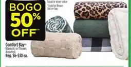 Dollar General Comfort Bay Blankets or Throws offer