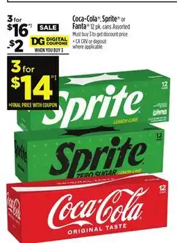 Dollar General Coca-Cola or Sprite or Fanta offer