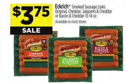 Dollar General Eckrich Smoked Sausage Links Original, Cheddar, Jalapeño & Cheddar or Bacon & Cheddar offer