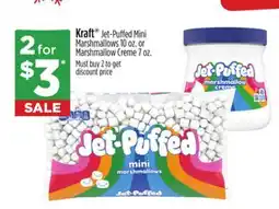 Dollar General Kraft Jet-Puffed Mini Marshmallows 10 oz. or Marshmallow Creme 7 oz offer