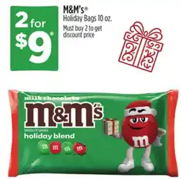 Dollar General M&M's Holiday Bags 10 oz offer
