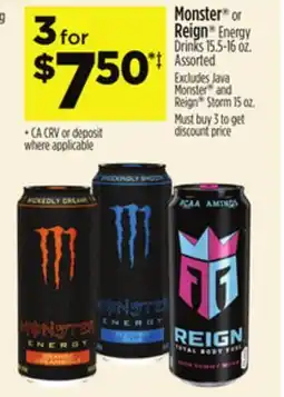 Dollar General Monster or Reign Energy Drinks offer
