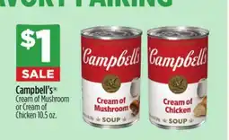Dollar General Campbell's Cream of Mushroom or Cream of Chicken offer