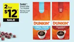 Dollar General Dunkin' Ground Coffee offer