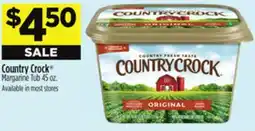 Dollar General Country Crock Margarine Tub offer