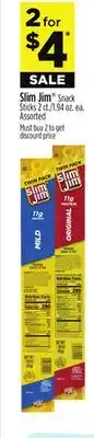 Dollar General Slim Jim Snack Sticks offer