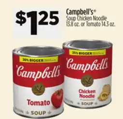 Dollar General Campbell's SoupChicken Noodle 13.8 oz. or Tomato 14.3 oz offer