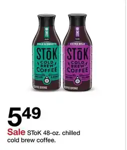Target SToK 48-oz. chilled cold brew coffee offer
