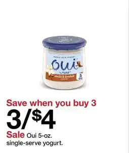 Target Oui 5-oz. single-serve yogurt offer
