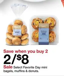 Target Select Favorite Day mini bagels, muffins & donuts offer