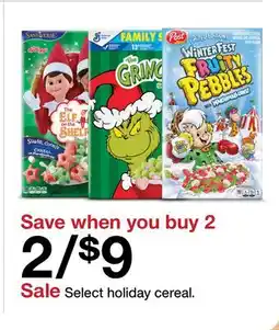 Target Select holiday cereal offer