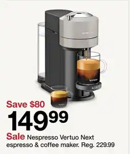 Target Nespresso Vertuo Next espresso & coffee maker offer