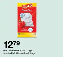 Target Glad ForceFlex 50-ct. 13-gal. scented tall kitchen trash bags offer