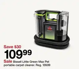 Target Bissell Little Green Max Pet portable carpet cleaner offer