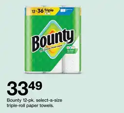 Target Bounty 12-pk. select-a-size triple-roll paper towels offer